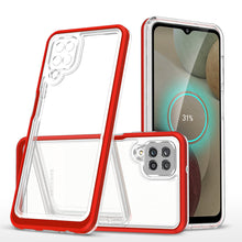 Заредете изображение във визуализатора на галерията – Clear 3in1 Case for Samsung Galaxy A22 4G Frame Gel Cover Red - TopMag
