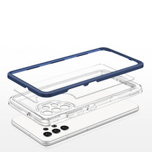 Заредете изображение във визуализатора на галерията – Clear 3in1 Case for Samsung Galaxy A32 4G Frame Gel Cover Blue - TopMag
