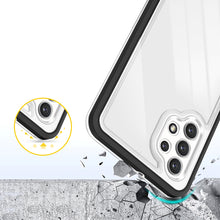 Заредете изображение във визуализатора на галерията – Clear 3in1 Case for Samsung Galaxy A32 5G Frame Gel Cover Black - TopMag
