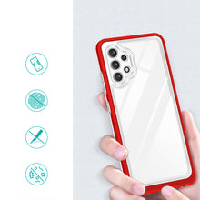 Заредете изображение във визуализатора на галерията – Clear 3in1 Case for Samsung Galaxy A32 5G Frame Gel Cover Red - TopMag
