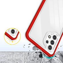 Заредете изображение във визуализатора на галерията – Clear 3in1 Case for Samsung Galaxy A32 5G Frame Gel Cover Red - TopMag
