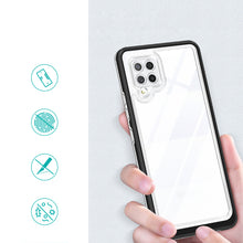 Заредете изображение във визуализатора на галерията – Clear 3in1 Case for Samsung Galaxy A42 5G Frame Gel Cover Black - TopMag
