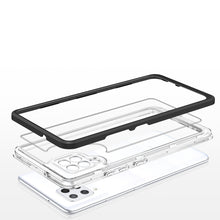 Заредете изображение във визуализатора на галерията – Clear 3in1 Case for Samsung Galaxy A42 5G Frame Gel Cover Black - TopMag
