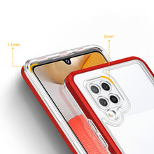 Заредете изображение във визуализатора на галерията – Clear 3in1 Case for Samsung Galaxy A42 5G Frame Gel Cover Red - TopMag
