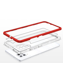 Заредете изображение във визуализатора на галерията – Clear 3in1 Case for Samsung Galaxy A42 5G Frame Gel Cover Red - TopMag
