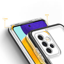 Заредете изображение във визуализатора на галерията – Clear 3in1 Case for Samsung Galaxy A52s 5G / A52 5G / A52 4G Frame Gel Cover Black - TopMag
