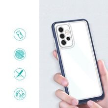Заредете изображение във визуализатора на галерията – Clear 3in1 Case for Samsung Galaxy A52s 5G / A52 5G / A52 4G Frame Gel Cover Blue - TopMag
