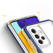 Заредете изображение във визуализатора на галерията – Clear 3in1 Case for Samsung Galaxy A52s 5G / A52 5G / A52 4G Frame Gel Cover Blue - TopMag
