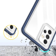 Заредете изображение във визуализатора на галерията – Clear 3in1 Case for Samsung Galaxy A52s 5G / A52 5G / A52 4G Frame Gel Cover Blue - TopMag
