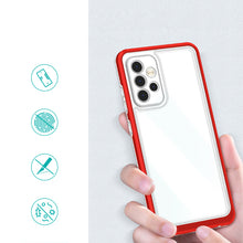 Заредете изображение във визуализатора на галерията – Clear 3in1 Case for Samsung Galaxy A52s 5G / A52 5G / A52 4G Frame Gel Cover Red - TopMag
