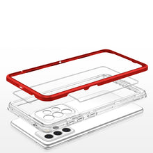 Заредете изображение във визуализатора на галерията – Clear 3in1 Case for Samsung Galaxy A52s 5G / A52 5G / A52 4G Frame Gel Cover Red - TopMag
