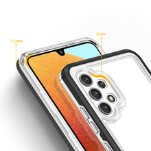 Заредете изображение във визуализатора на галерията – Clear 3in1 Case for Samsung Galaxy A72 4G Frame Gel Cover Black - TopMag
