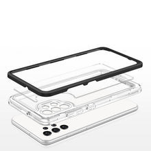 Заредете изображение във визуализатора на галерията – Clear 3in1 Case for Samsung Galaxy A72 4G Frame Gel Cover Black - TopMag

