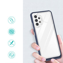 Заредете изображение във визуализатора на галерията – Clear 3in1 Case for Samsung Galaxy A72 4G Frame Gel Cover Blue - TopMag
