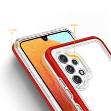 Заредете изображение във визуализатора на галерията – Clear 3in1 Case for Samsung Galaxy A72 4G Frame Gel Cover Red - TopMag

