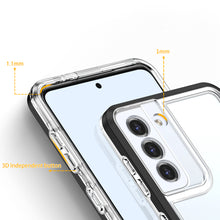 Заредете изображение във визуализатора на галерията – Clear 3in1 Case for Samsung Galaxy S21 5G Frame Gel Cover Black - TopMag
