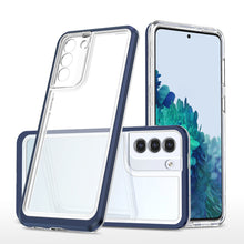 Заредете изображение във визуализатора на галерията – Clear 3in1 Case for Samsung Galaxy S21 5G Frame Gel Cover Blue - TopMag
