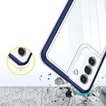 Заредете изображение във визуализатора на галерията – Clear 3in1 Case for Samsung Galaxy S21 5G Frame Gel Cover Blue - TopMag
