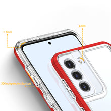 Заредете изображение във визуализатора на галерията – Clear 3in1 Case for Samsung Galaxy S21 5G Frame Gel Cover Red - TopMag
