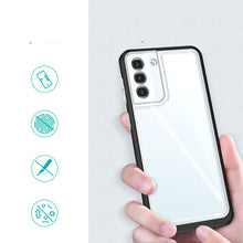 Заредете изображение във визуализатора на галерията – Clear 3in1 Case for Samsung Galaxy S21 + 5G (S21 Plus 5G) Frame Gel Cover Black - TopMag
