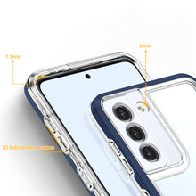 Заредете изображение във визуализатора на галерията – Clear 3in1 Case for Samsung Galaxy S21 + 5G (S21 Plus 5G) Frame Gel Cover Blue - TopMag
