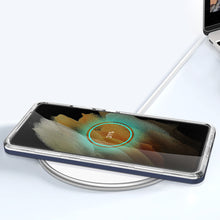 Заредете изображение във визуализатора на галерията – Clear 3in1 Case for Samsung Galaxy S21 Ultra 5G Frame Gel Cover Blue - TopMag
