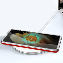 Заредете изображение във визуализатора на галерията – Clear 3in1 Case for Samsung Galaxy S21 Ultra 5G Frame Gel Cover Red - TopMag
