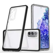 Заредете изображение във визуализатора на галерията – Clear 3in1 Case for Samsung Galaxy S20 FE 5G Frame Gel Cover Black - TopMag
