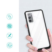 Заредете изображение във визуализатора на галерията – Clear 3in1 Case for Samsung Galaxy S20 FE 5G Frame Gel Cover Black - TopMag

