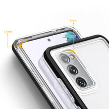 Заредете изображение във визуализатора на галерията – Clear 3in1 Case for Samsung Galaxy S20 FE 5G Frame Gel Cover Black - TopMag
