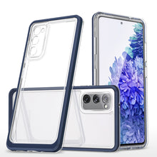 Заредете изображение във визуализатора на галерията – Clear 3in1 Case for Samsung Galaxy S20 FE 5G Frame Gel Cover Blue - TopMag
