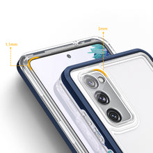Заредете изображение във визуализатора на галерията – Clear 3in1 Case for Samsung Galaxy S20 FE 5G Frame Gel Cover Blue - TopMag
