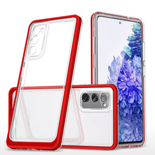 Заредете изображение във визуализатора на галерията – Clear 3in1 Case for Samsung Galaxy S20 FE 5G Frame Gel Cover Red - TopMag
