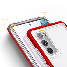 Заредете изображение във визуализатора на галерията – Clear 3in1 Case for Samsung Galaxy S20 FE 5G Frame Gel Cover Red - TopMag
