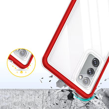 Заредете изображение във визуализатора на галерията – Clear 3in1 Case for Samsung Galaxy S20 FE 5G Frame Gel Cover Red - TopMag
