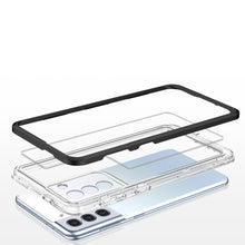 Заредете изображение във визуализатора на галерията – Clear 3in1 Case for Samsung Galaxy S22 Frame Gel Cover Black - TopMag
