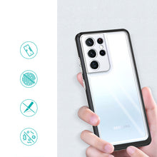 Заредете изображение във визуализатора на галерията – Clear 3in1 Case for Samsung Galaxy S22 Ultra Frame Gel Cover Black - TopMag

