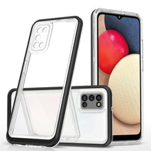 Заредете изображение във визуализатора на галерията – Clear 3in1 case for Samsung Galaxy A03s (166) frame gel cover black - TopMag
