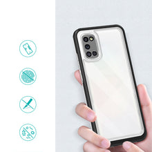 Заредете изображение във визуализатора на галерията – Clear 3in1 case for Samsung Galaxy A03s (166) frame gel cover black - TopMag
