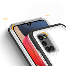 Заредете изображение във визуализатора на галерията – Clear 3in1 case for Samsung Galaxy A03s (166) frame gel cover black - TopMag
