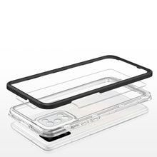 Заредете изображение във визуализатора на галерията – Clear 3in1 case for Samsung Galaxy A03s (166) frame gel cover black - TopMag
