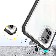 Заредете изображение във визуализатора на галерията – Clear 3in1 case for Samsung Galaxy A03s (166) frame gel cover black - TopMag
