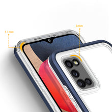 Заредете изображение във визуализатора на галерията – Clear 3in1 case for Samsung Galaxy A03s (166) frame gel cover blue - TopMag
