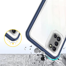 Заредете изображение във визуализатора на галерията – Clear 3in1 case for Samsung Galaxy A03s (166) frame gel cover blue - TopMag
