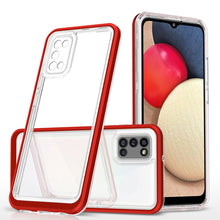 Заредете изображение във визуализатора на галерията – Clear 3in1 case for Samsung Galaxy A03s (166) frame gel cover red - TopMag
