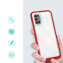 Заредете изображение във визуализатора на галерията – Clear 3in1 case for Samsung Galaxy A03s (166) frame gel cover red - TopMag
