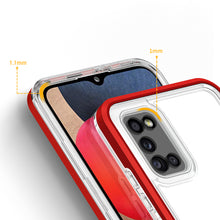 Заредете изображение във визуализатора на галерията – Clear 3in1 case for Samsung Galaxy A03s (166) frame gel cover red - TopMag
