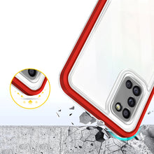 Заредете изображение във визуализатора на галерията – Clear 3in1 case for Samsung Galaxy A03s (166) frame gel cover red - TopMag
