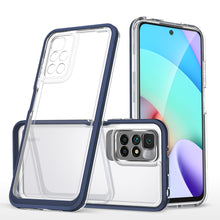 Заредете изображение във визуализатора на галерията – Clear 3in1 Case for Xiaomi Redmi 10 Frame Gel Cover Blue - TopMag
