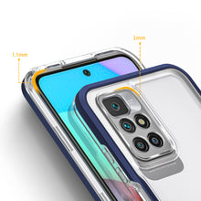 Заредете изображение във визуализатора на галерията – Clear 3in1 Case for Xiaomi Redmi 10 Frame Gel Cover Blue - TopMag
